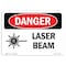 Signmission OSHA Danger Sign, Laser Beam, 10in X 7in Decal, 10" W, 7" H, Landscape, Laser Beam OS-DS-D-710-L-1405 - alternate 1